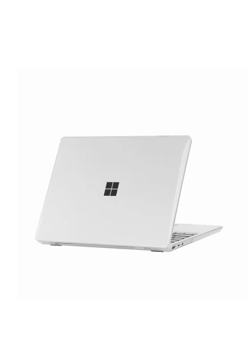 Frosted Case Compatible with Microsoft Surface Laptop Go 3/2/1 in 12.4 inch 2023/2022/2020 Release (Models: 2013 & 1943), Heavy Duty Protective Plastic Hard Shell Case Cover, Frosted Transparent
