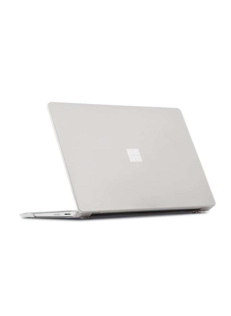 Frosted Case Compatible with Microsoft Surface Laptop Go 3/2/1 in 12.4 inch 2023/2022/2020 Release (Models: 2013 & 1943), Heavy Duty Protective Plastic Hard Shell Case Cover, Frosted Transparent