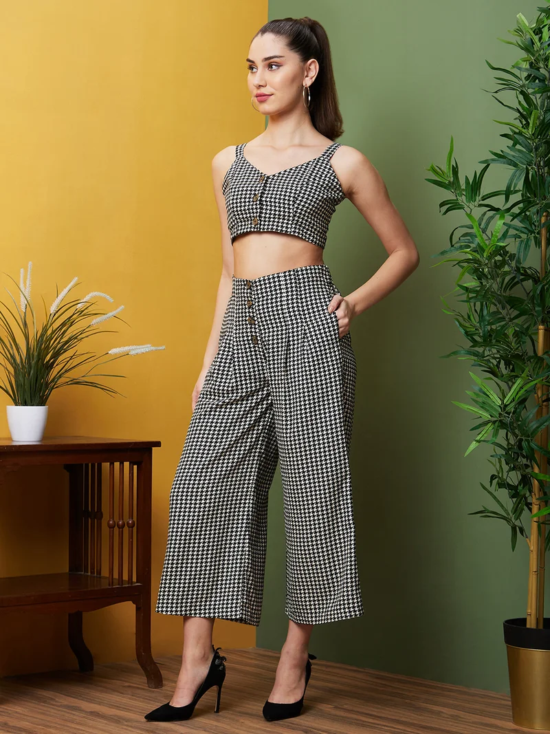globus Women Printed Shoulder Straps Casual Co-Ord Set