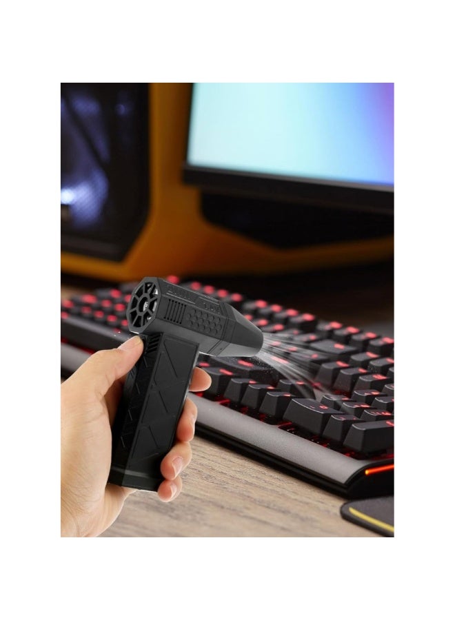 ACLIX Mini Jet Fan Electric Air Blower Gun & Small Hand Fan with Turbo Blades , Super Power AirDuster, 130,000 RPM Wind Speed 52m/s New Portable Turbo Violent - Image 3