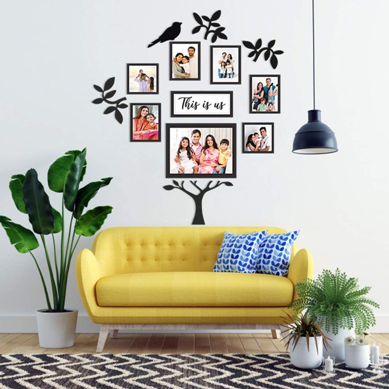 PAPER PLANE DESIGN Family Tree Collage Photo Frames for Wall Decor Set - Image 1