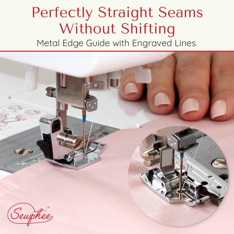 Sewphee Quarter Inch Snap On Quilting Foot with Guide â€“ Compatible Brother 1/4 Inch Quilting Foot for Most 7mm Low Shank Sewing Machines â€“ Fits Baby Lock, Brother, Janome, Singer - Image 4