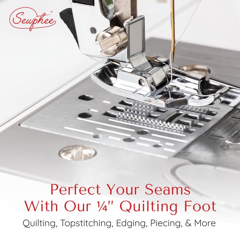 Sewphee Quarter Inch Snap On Quilting Foot with Guide â€“ Compatible Brother 1/4 Inch Quilting Foot for Most 7mm Low Shank Sewing Machines â€“ Fits Baby Lock, Brother, Janome, Singer - Image 2