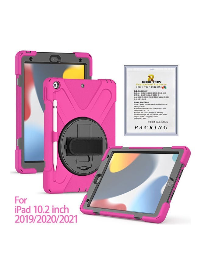 كابتن تيك غطاء حماية واق لجهاز أبل آي باد مقاس 10.2 بوصة من الجيل التاسع/ الثامن/ السابع مقاس 10.2 بوصة 2021/2020/2019 أحمر وردي - Image 2