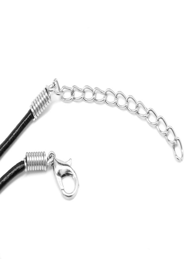 تريلوجي جوليري قلادة من البيوتر على شكل برج الحوت (20 فبراير - 20 مارس) مع سلسلة جلدية - Image 4