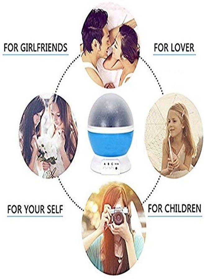 CBEX Star Projector Night Light for Kids, Romantic LED Moon Lamp 360 Degree Rotation 4 LED Bulbs 8 Light Color Changing with USB Cable, Best Gifts for Kids Baby Nursery Bedroom - Image 3