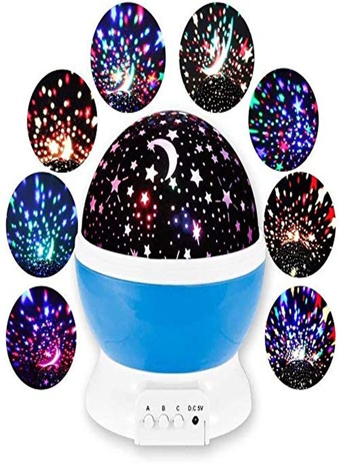 CBEX Star Projector Night Light for Kids, Romantic LED Moon Lamp 360 Degree Rotation 4 LED Bulbs 8 Light Color Changing with USB Cable, Best Gifts for Kids Baby Nursery Bedroom - Image 1