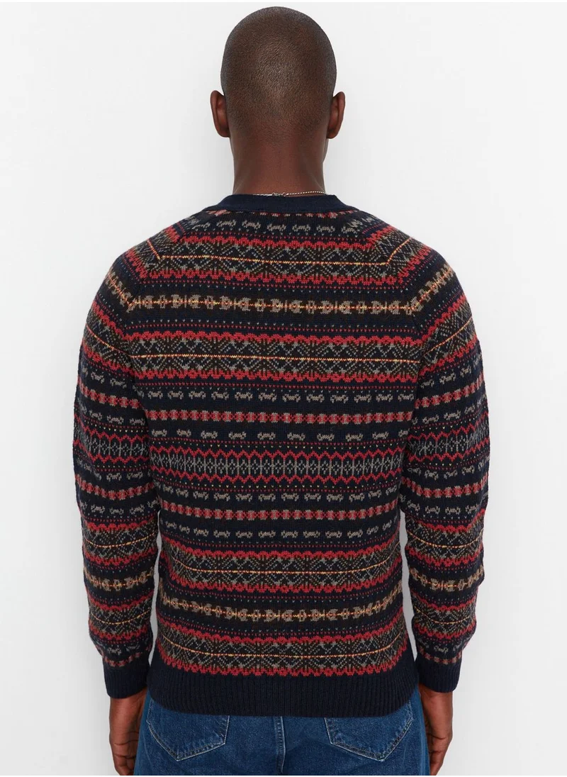 trendyol Jacquard Buttoned Cardigan