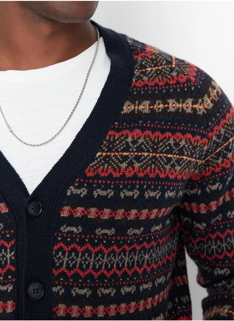 trendyol Jacquard Buttoned Cardigan