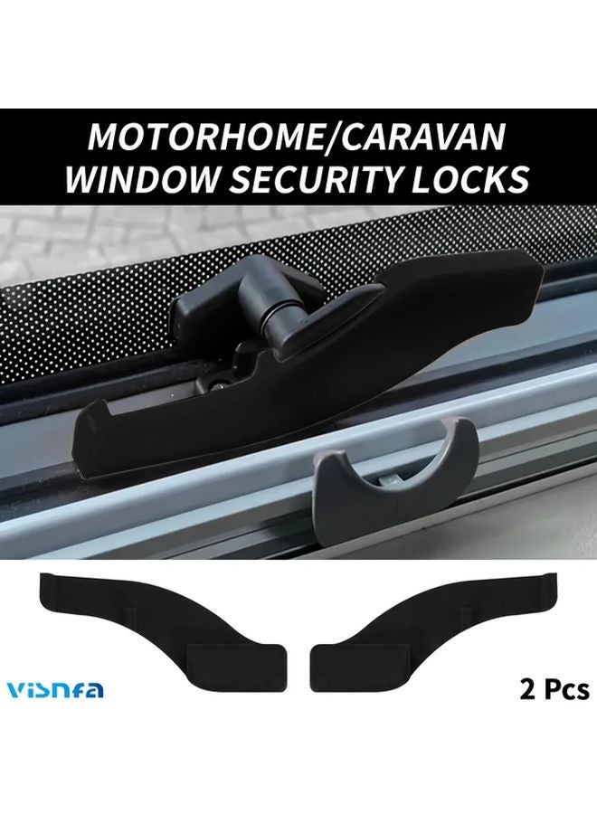 Orange RV Camper Van Window Security Locks 2pcs Keyless Entry Anti Theft - Image 3