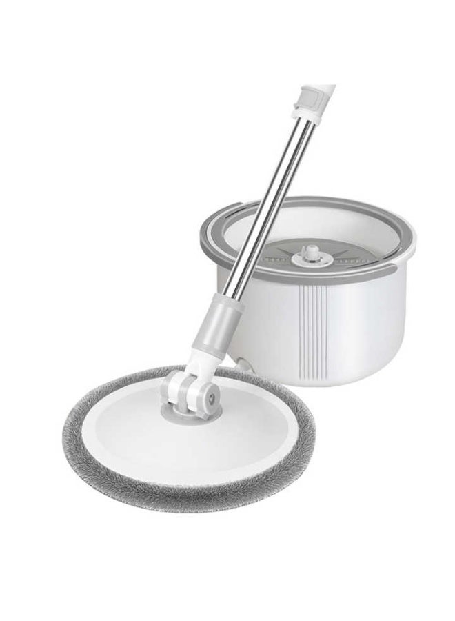 Bucket Quick Spin Mop with 2 Microfiber Wet Dry Mop head Floor Cleaning Extendable - Image 1