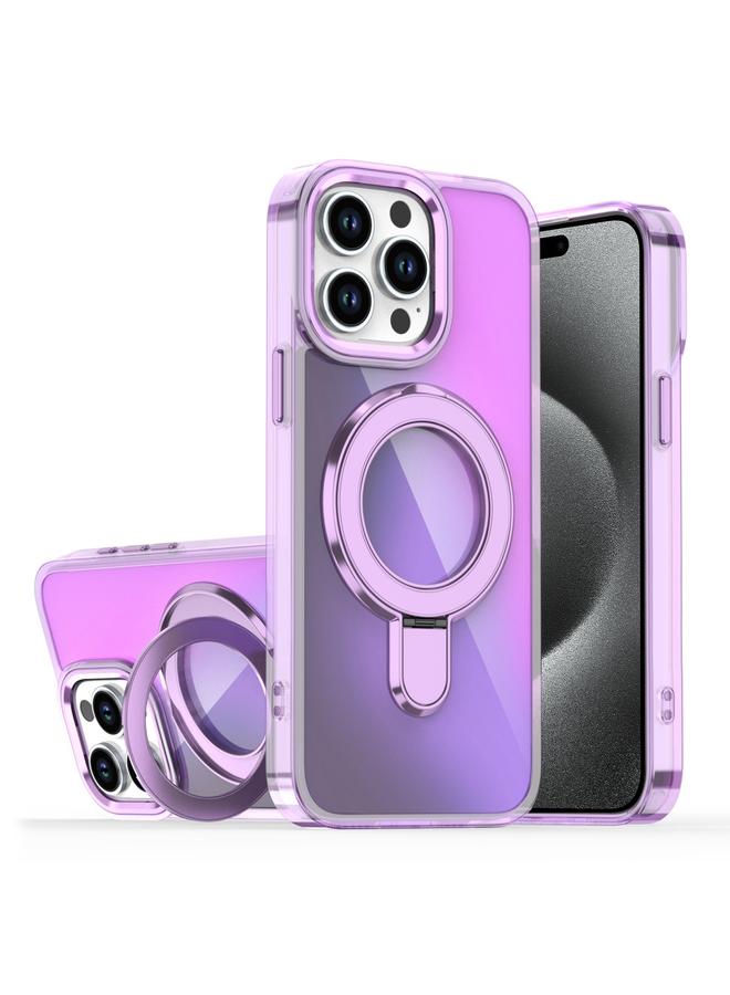 اس-توب جراب لهاتف iPhone 15 Pro Max مطلي بألوان متدرجة مع حامل MagSafe - Image 1