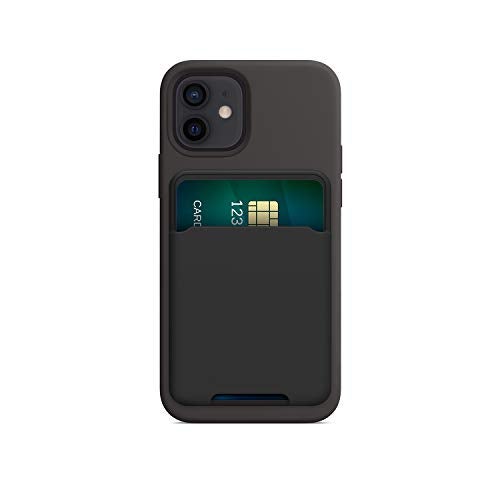 FRTMA Magnetic Card Holder Compatible with iPhone 12/Pro/Max/Mini, Silicone Sleeve Magnetic Wallet Case for MagSafe, (Black) - Image 1