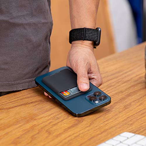FRTMA Magnetic Card Holder Compatible with iPhone 12/Pro/Max/Mini, Silicone Sleeve Magnetic Wallet Case for MagSafe, (Black) - Image 4