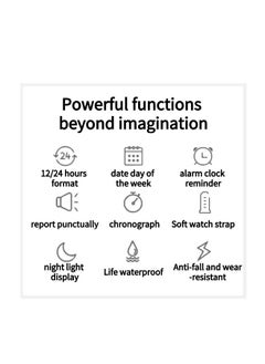 SPORT Children's Digital Watch Multifunctional Electronic Watch Alarm Chronograph Luminous Sports White/Gold/Transparent Watch  - Image 5