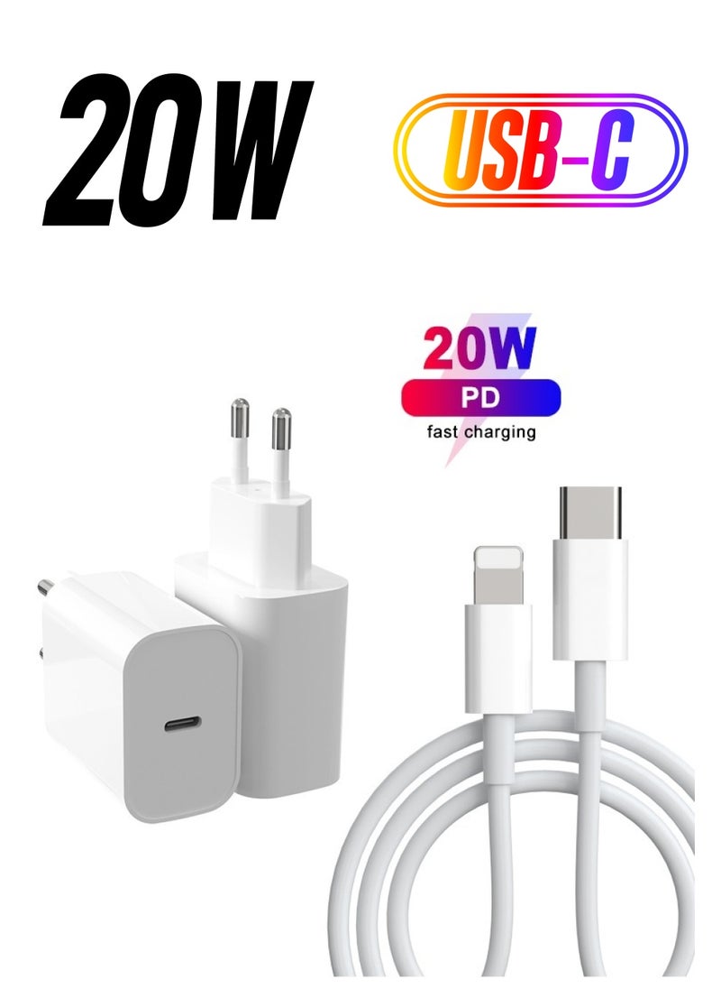 20W USB-C Charger with Power Delivery, Ultra-Compact Fast Charge Type-C Wall Adapter with USB-C Power Delivery for iPhone 12/12 Mini/12 Pro/12 Pro Max, iPad Pro, PowerPort20PD
