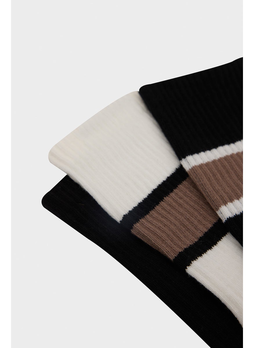 Man Man Comfortable Elastic 3 Piece Cotton Long Socks