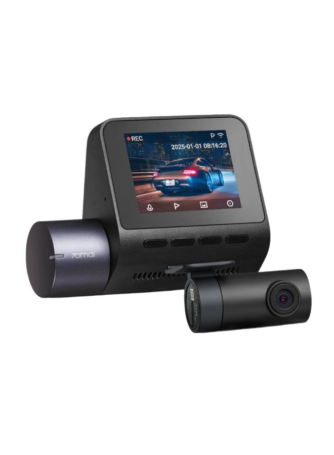 70mai Dash Cam Front and Rear - 2.5K+1080P Dual Dash Camera with HDR, Super Night Vision, F1.55 Aperture, 24H Parking Mode, Built-in Wi-Fi & GPS, G-Sensor, Loop Recording, 64GB Card Included (A410) - Image 1