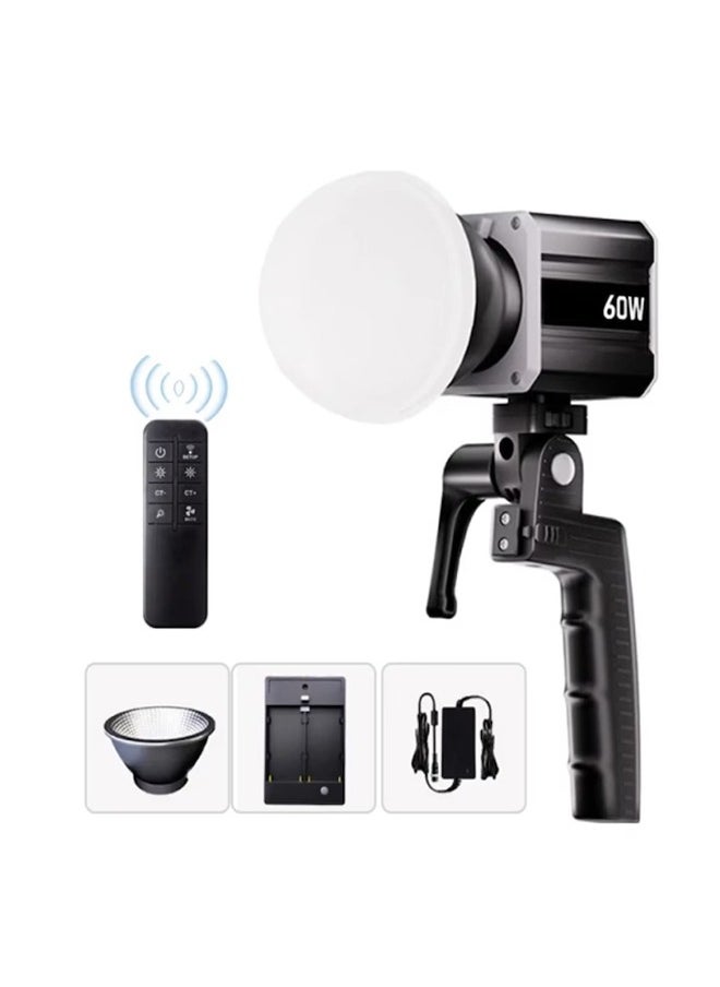 XiuWoo Video Light 60W COB Photography Light Tri-Color 2800K-6800K LCD Screen 9 FX Special Effects Fan for Live Streaming  - Image 1