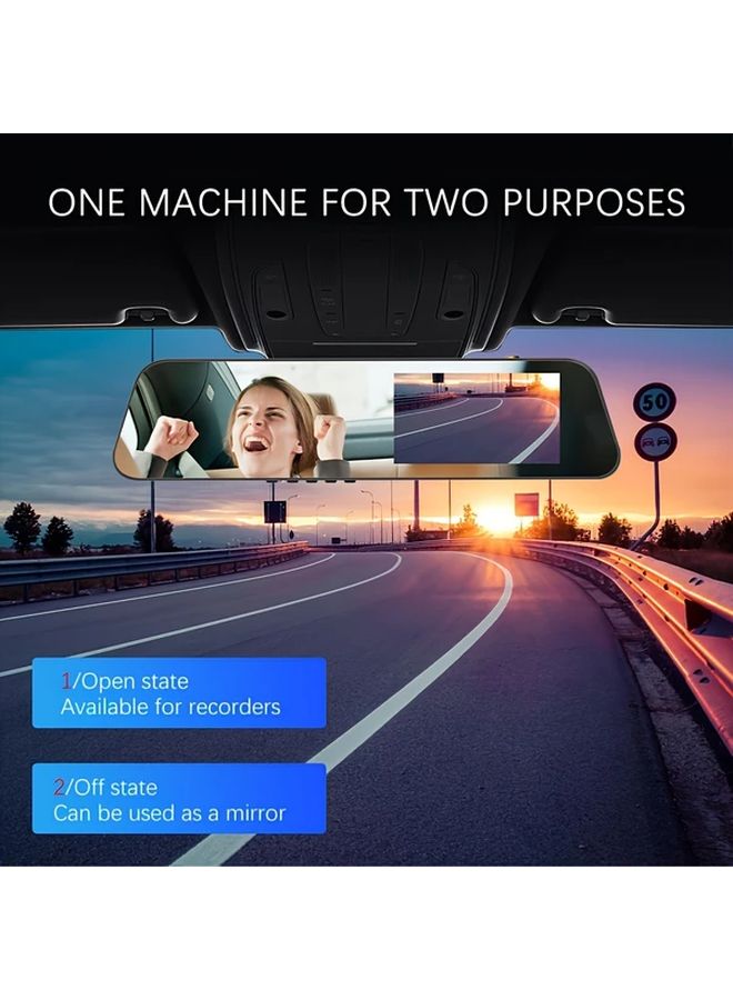 4 Inch 4MP HD Dash Cam 170 Degree Wide Angle IR Night Vision Parking Mode Black - Image 1