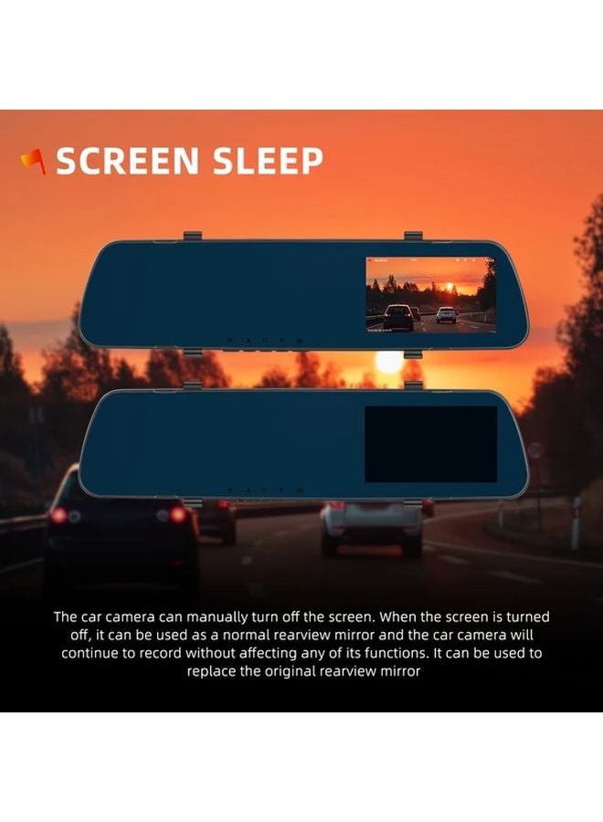 4 Inch 4MP HD Dash Cam 170 Degree Wide Angle IR Night Vision Parking Mode Black - Image 5
