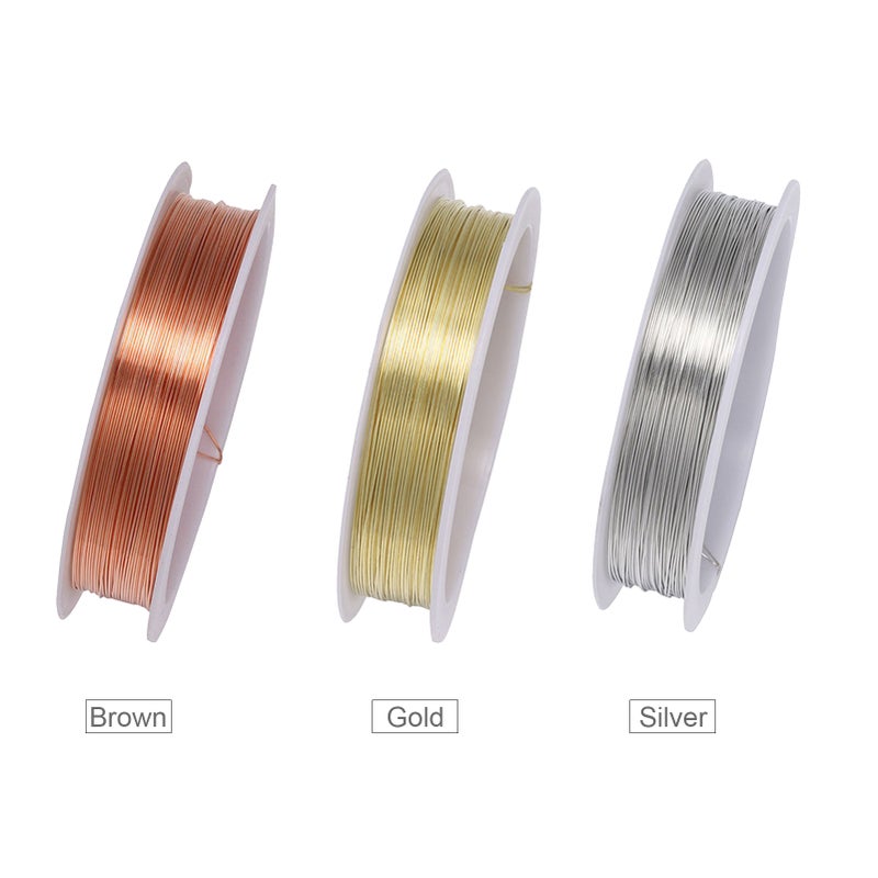 0.8mm Jewelry Beading Wire 8ft Strong Tarnish Copper Craft Wire for DIY Jewelry Necklace Bracelet Making - Image 2
