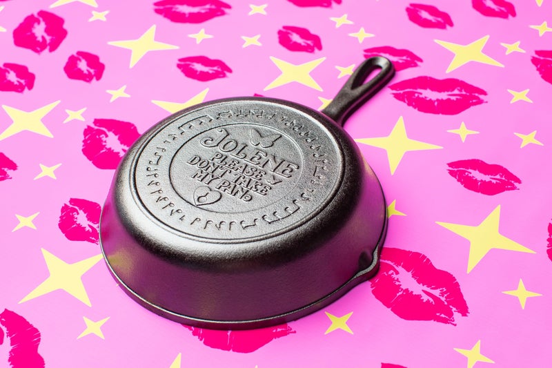 Lodge 8 Inch Dolly Parton Pre-Seasoned Cast Iron Stamped Skillet - Signature Teardrop Handle - Use in the Oven, on the Stove, on the Grill, or Over a Campfire - Jolene - Image 3