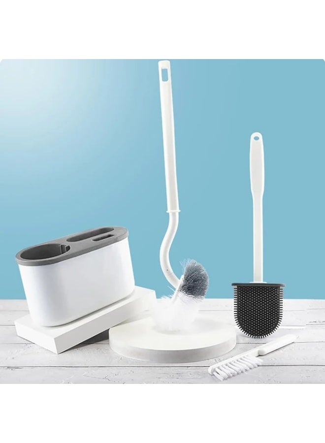Maintaining a hygienic and spotless bathroom is simple and efficient with this functional toilet brush and holder set. Built with durable bristles that reach tight corners and hard-to-clean rims, it thoroughly removes buildup without scratching surfaces. The included ventilated holder neatly conceals the brush while trapping drips, keeping bathroom floors dry, sanitary, and well-organized. - Image 2