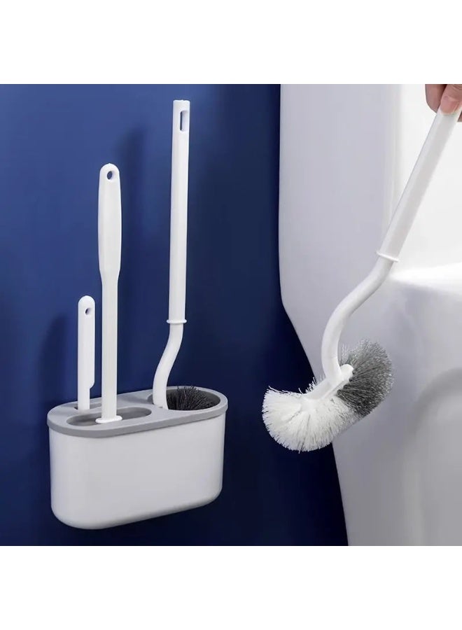 Maintaining a hygienic and spotless bathroom is simple and efficient with this functional toilet brush and holder set. Built with durable bristles that reach tight corners and hard-to-clean rims, it thoroughly removes buildup without scratching surfaces. The included ventilated holder neatly conceals the brush while trapping drips, keeping bathroom floors dry, sanitary, and well-organized. - Image 1
