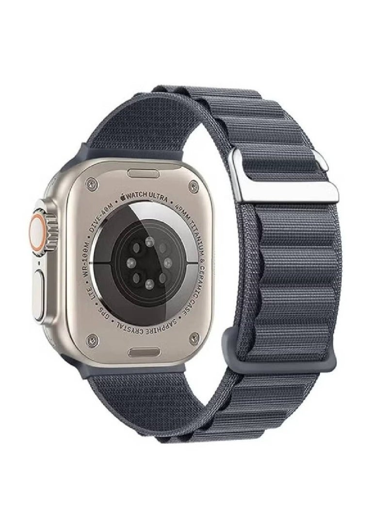 Generic - Apple Watch Ultra 2 Band/Apple Watch Ultra Band 49mm 45mm 44mm 42mm 38mm 40mm 41mm Men Women, Rugged Alpine Loop Nylon Sport Bands with Titanium G-Hook Braided Stap for iWatch Series - Image 1