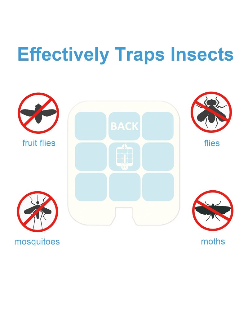 SHOOTING STAR 40 Pack Refill Glue Cards Compatible with Safer Home SH502 and Dynatrap DT3005W Dot Indoor Fly Trap Plug-in Insect Trap Replacement Sticky Glue Boards - Image 3