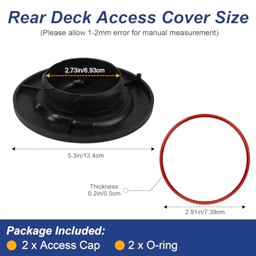 LEWEREST 2 Pack Access Cap Assembly 291004481 Parts for Sea-Doo GTX RXT RXP WAKE FISH PRO GTI GTR EXPLORER, Rear Deck Access Cover with Sealing O-ring Compatible with Sea-Doo Motorboat Accessories - Image 3