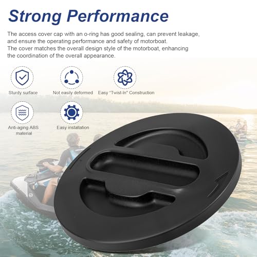 LEWEREST 2 Pack Access Cap Assembly 291004481 Parts for Sea-Doo GTX RXT RXP WAKE FISH PRO GTI GTR EXPLORER, Rear Deck Access Cover with Sealing O-ring Compatible with Sea-Doo Motorboat Accessories - Image 5
