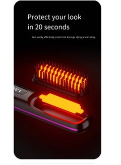 General Mini Ionic Straightening Comb – Travel-Friendly Straightener & Curler for Men/Women, Dual-Use Hair Styling Tool  - Image 2