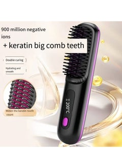 General Mini Ionic Straightening Comb – Travel-Friendly Straightener & Curler for Men/Women, Dual-Use Hair Styling Tool  - Image 5