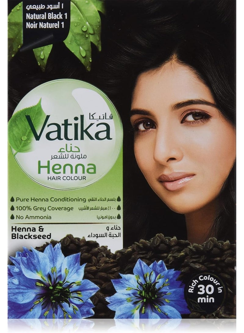 فاتيكا قطعتين من حناء للشعر، وحبة البركة اسود طبيعى رقم - 60 جم - Image 2