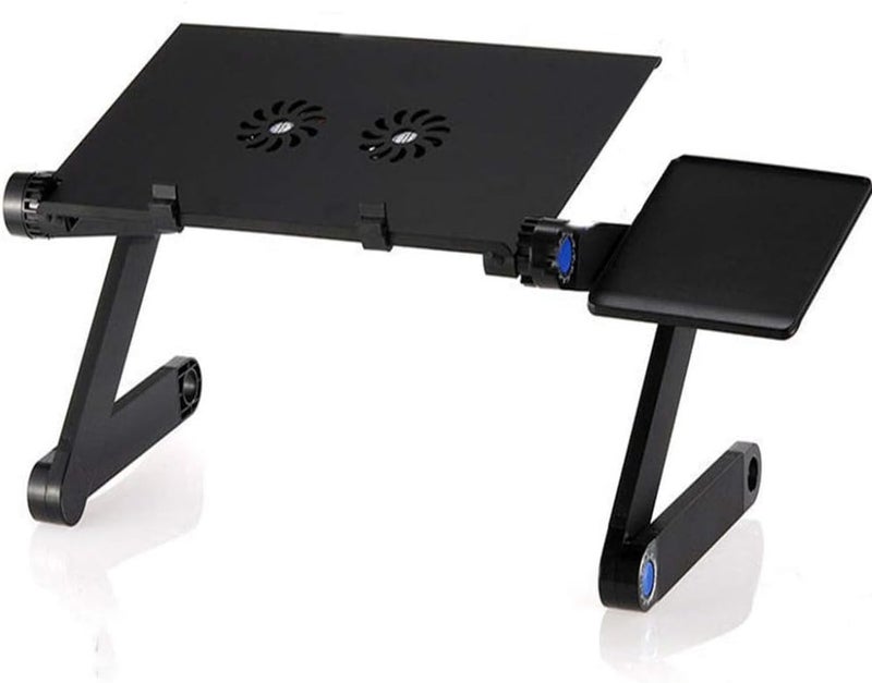 Laptop Stand,Portable Laptop Bed Tray Table,Adjustable Height and Angle,Suitable for Bedroom,Living Room,Sofa,Black - Image 1