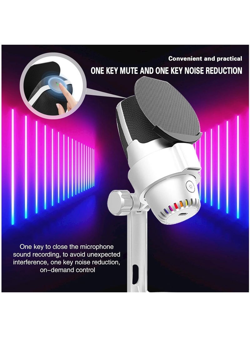 Captaintech Condenser Microphone, USB Computer Gaming Mic for/PC/PS4/ PS5/Desktop, Plug & Play, RGB Light, Pop Filter, Studio Microphone for Gaming, Streaming, Recording, Podcasts, Twitch, YouTube, Discord - Image 4