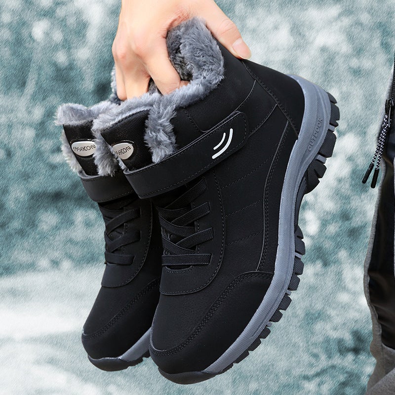 Plus Size Winter New Cotton Shoes Fashion Fleece-Lined Warm Shoes Fashion Walking Shoes Old People Shoes Snow Boots - Image 4