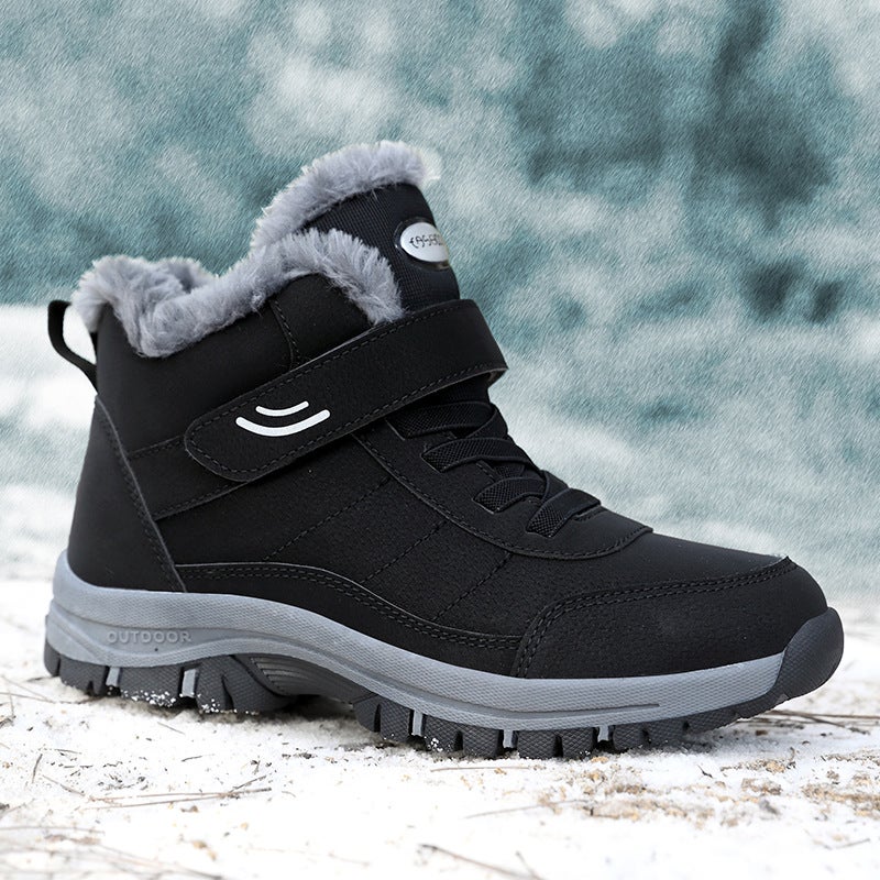 Plus Size Winter New Cotton Shoes Fashion Fleece-Lined Warm Shoes Fashion Walking Shoes Old People Shoes Snow Boots - Image 1