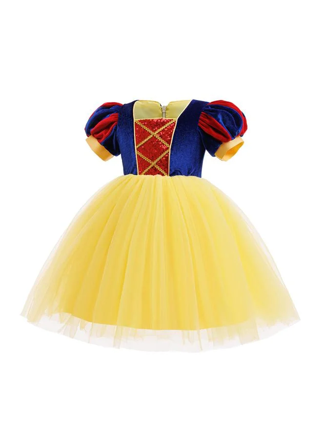 Take Two Girls Multi-Color Sequin Embellished Snow White A-Line Midi Dress