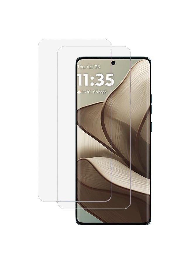 SanHu 2 Piece Pack for Motorola Edge 50 5G Screen Protector - Full Coverage Delicate Touch Tempered Glass Screen Protector for Motorola Edge 50 5G，Clear - Image 1