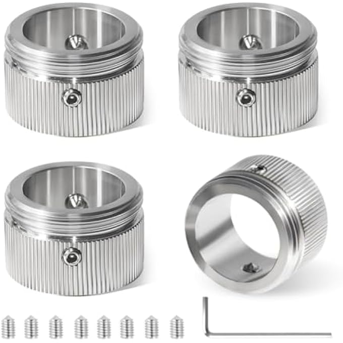 PACK OF 4 M30 X 1.5 RADIATOR THERMOSTAT ADAPTER, 304 STAINLESS STEEL HEATING VALVE ADAPTER RA/RAV/RAVL, RADIATOR VALVE THERMOSTAT HEAD WITH STRIPS, RADIATOR ACCESSORIES WITH HEX KEY - Image 2