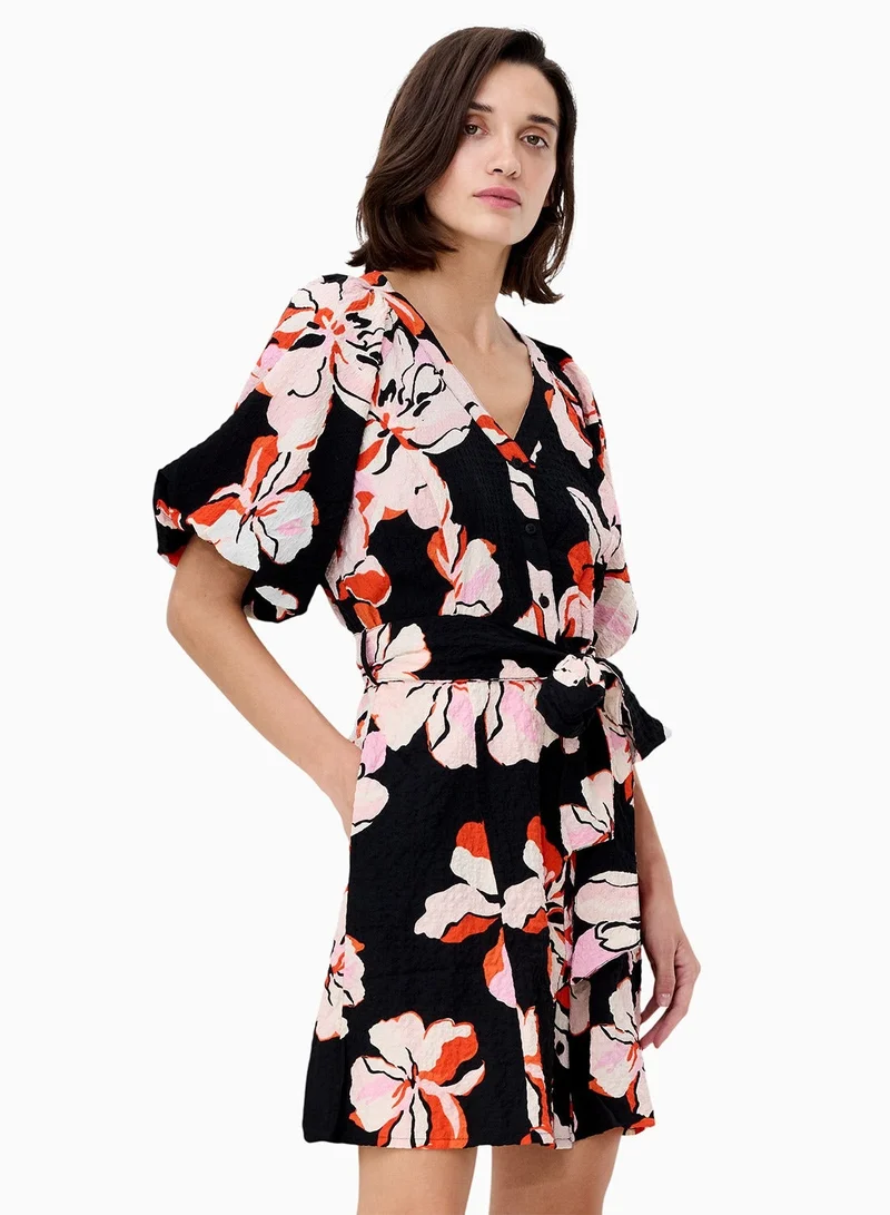 French Connection Milani Rhian Puff Sleeve Mini Dress