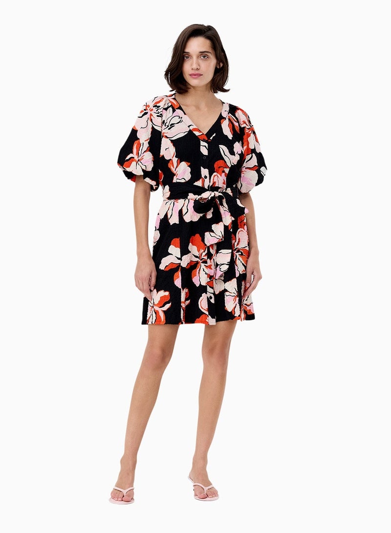 French Connection Milani Rhian Puff Sleeve Mini Dress - Image 1