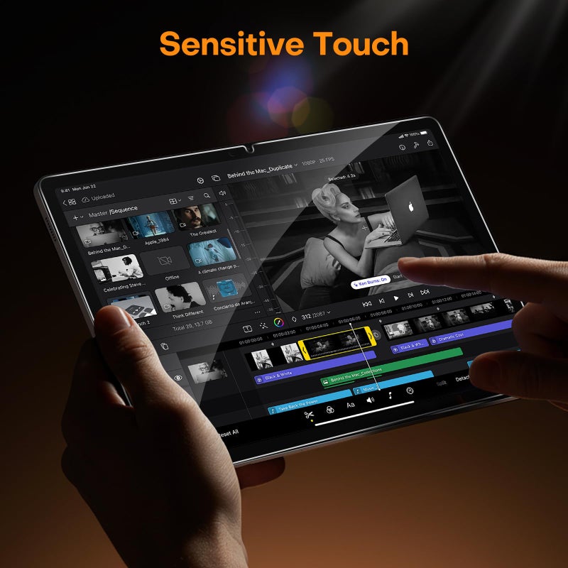 OMOTON 2 Pack Screen Protector for Samsung Galaxy Tab A11 Plus/A9 Plus 11 Inch, Tempered Glass with Easy Installation Auto-Dust Tray for Galaxy Tab A11+ A9+ 5G Tablet, Case Friendly/9H Hardness - Image 5