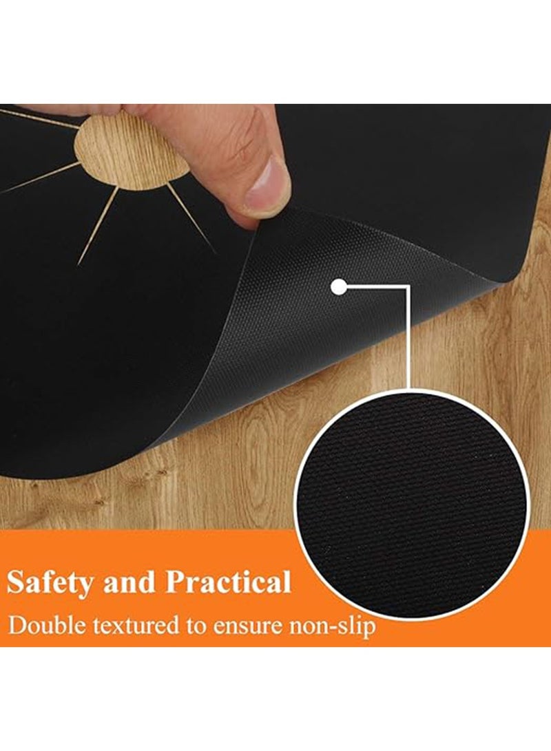 5 Pcs Reusable Non-Stick Black Stovetop Protectors,Stove Burner Covers Double Thickness for Kitchen and Easy to Clean（Black）  - Image 4