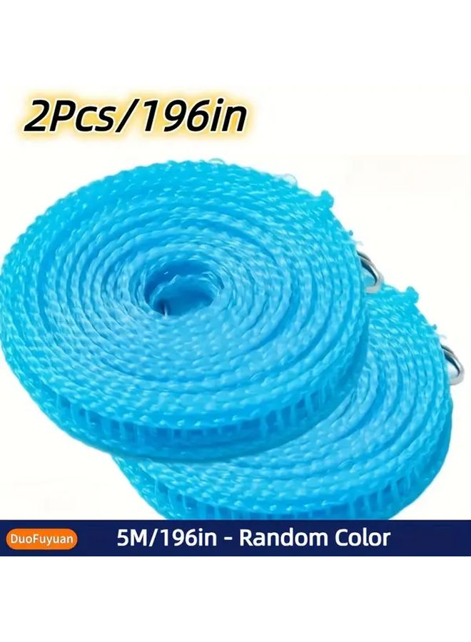 Upgraded Thickened Portable Clothesline 2 Strips 118 Inch Non Slip Windproof For Camping Travel Home - Image 4