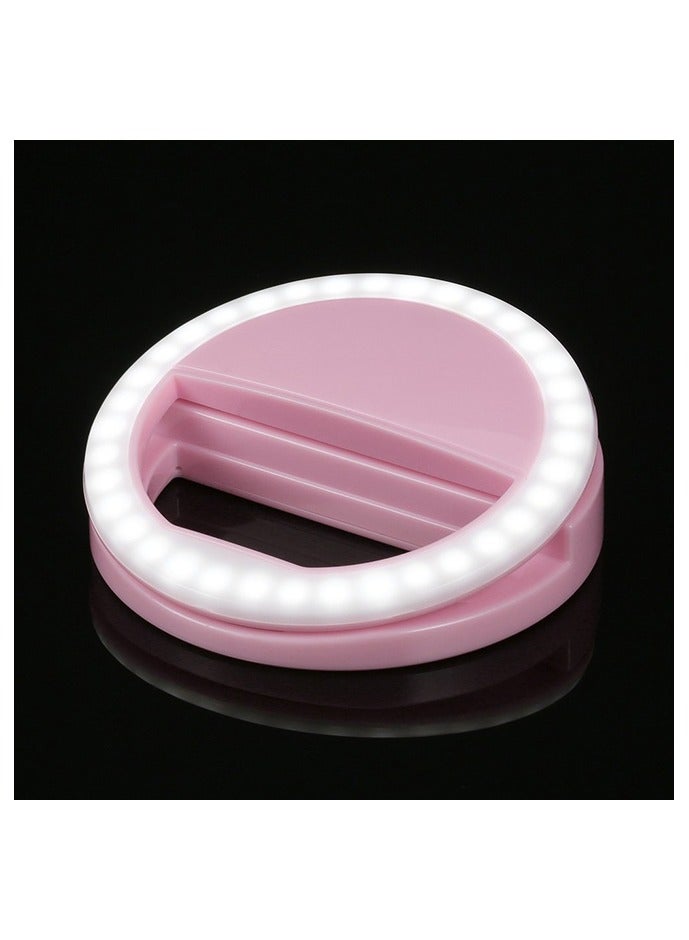 Portable Camera Studio LED Photography Ring Light Pink/White  - Image 4