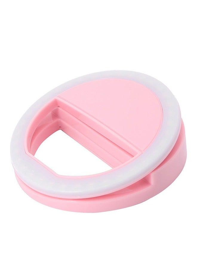 Portable Camera Studio LED Photography Ring Light Pink/White  - Image 5